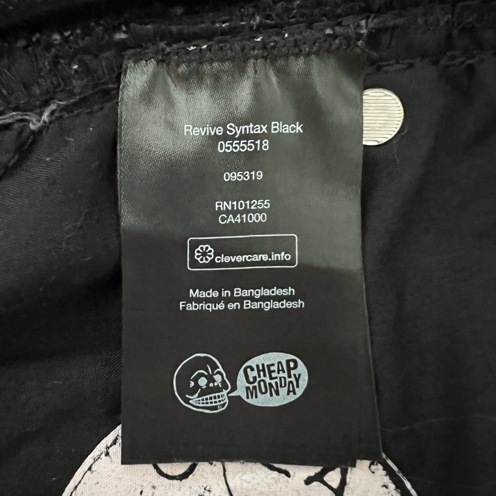 Cheap Monday Jeans Woman Revive Syntax Black Jeans Syntax Black 27/32 - Picture 10 of 13